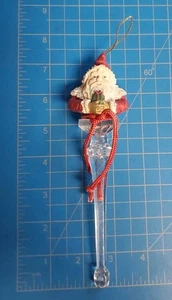 Weihnachtsmann auf Eiszapfen, Christbaumschmuck - Bild 1 von 5