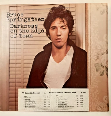 BRUCE SPRINGSTEEN DARKNESS ON THE EDGE OF TOWN WHITE LABL PROMO LP 1978 JC 35318 - Image 1 of 4