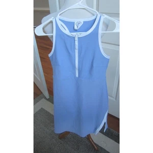 New Sage Collective Women's Sleeveless  Blue Tennis Dress zip Front Size small - Picture 1 of 6