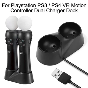Dual Charger Charging Dock Motion For PlayStation MOVE PS4 VR Controller - Picture 1 of 8