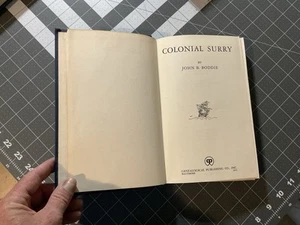 Colonial Surry By Boddie, Virginia Genealogy, W/ Pamphlet, 1974 Hardcover - Imagen 1 de 11