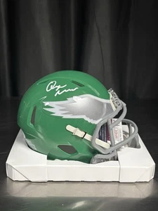 Philadelphia Eagles Quinyon Mitchell Signed Speed Throwback Mini Helmet JSA - Picture 1 of 2