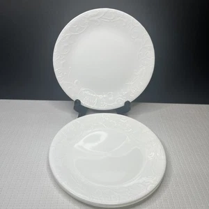 Corelle Bella Faenza weiß Mittagessen Teller geprägter Rand 4er Set - Bild 1 von 6