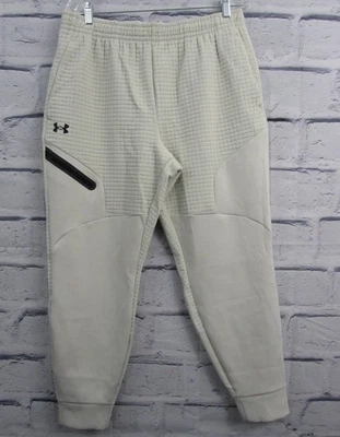 Calça Jogger Under Armour Masculina Imparável Flc Grid Branca Off 1386544 110 Grande - Imagem 1 de 4