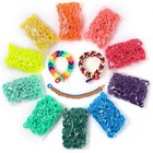 IQBOX 1000 Cloth Loom Bands Refill Bracelet Making Kit Elastic Craft