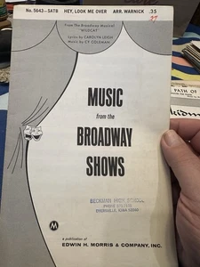 LUCILLE BALL Musical 6x9 Choral Sheet Music WILDCAT ‘Hey Look Me Over’ SATB - Picture 1 of 2