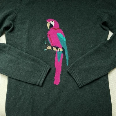 Vestido Suéter Vintage Cachemira Loro XS Indie Color Único Pop Novedad Lujo Foto 1 de 4