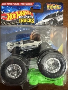 Hot Wheels Monster Trucks BACK TO THE FUTURE DeLorean 2025 Mix Truck NEW FSC - Picture 1 of 2