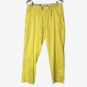 Royal & Awesome Golfhose Herren 34x30 YOLO Gelb Baumwollmischung Stretch Neu ohne Etikett - Bild 1 von 12
