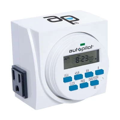 Auto Pilot TM01715D 7 Day 8 Programs Dual Outlet Digital Programmable Timer - Image 1 of 4