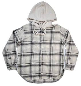 American Eagle Flanellhemd mit Kapuze Button Down Damen Größe XS kariert - Bild 1 von 7