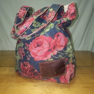 Bolso de Mano ABERCROMBIE & FITCH Vintage Y2K Floral Algodón Lona Monedero  Foto 1 de 4