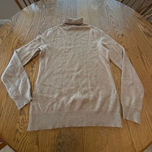 Lord & Taylor 100% Kaschmir Pullover Damen M hellbraun Rollkragen klassisch luxuriös - Bild 1 von 6