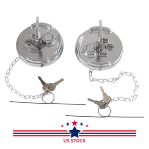 2PCS Lever Style 4" Locking Diesel Fuel Cap 11-04859-200 For Peterbilt trucks - Foto 1 di 6