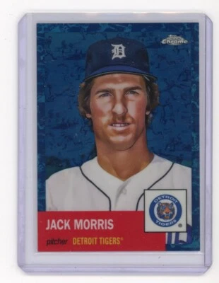 2022 Topps Chrome Platinum Anniversary Jack Morris Blue Mini-Diamond /199 #225 - Image 1 of 2
