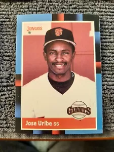 1988 Donruss Baseball Cards Error Jose Uribe Wrong Bday hundreds of cards - Picture 1 of 12
