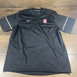 Stanford Jacket Nike Mens XXL Half-Zip Black pull-over - Picture 1 of 8