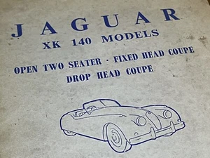 Manual del propietario original Jaguar XK140 manual de servicio de mantenimiento operativo E/101 - Imagen 1 de 16