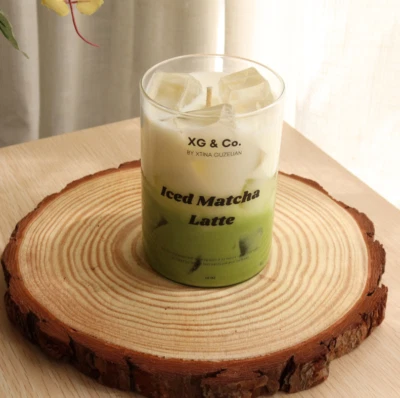 Iced Matcha Latte Candle 18oz | Matcha Tea Scent | Cute Realistic Aesthetic  - Image 1 of 4