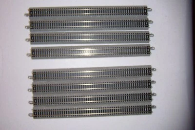 110 (B) NUEVO ESCALA N BACHMANN 44882 10" STR. EZ TRACK NÍQUEL PLATA RIEL 8 PIEZAS Foto 1 de 2