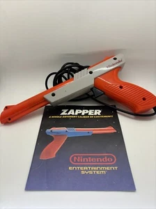 1985 Nintendo NES Zapper Duck Hunt Gun Authentic NES-005 OEM Orange Untested - Picture 1 of 8