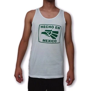 Mexico Soccer Men's Tank Top Hecho en Mexico Green Logo - Picture 1 of 1