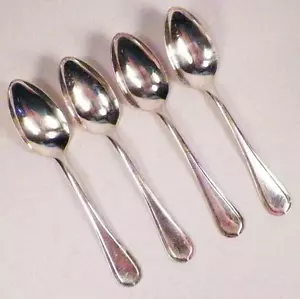 4 Ice Cream Spoons Teaspoons Silverplate Benedict Indestructo Soda Fountain BES3 - Picture 1 of 5