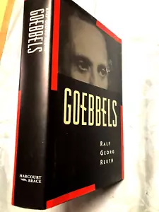 RARE 1ST US EDITION! Goebbels by Ralf G. Reuth (1993, Hardcover) FINE w/JACKET - Picture 1 of 10