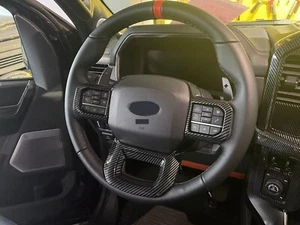 Car Accessories 2022-2023 For Ford F 150 Steering Wheel Sequins Panel Cover Trim - Picture 1 of 6