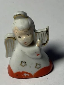 Vintage Commodore Japan Ceramic Christmas Place Card Holders Angel MCM - Picture 1 of 7