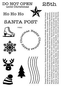 Woodware Clear Singles Santa Post Elements 4 in x 6 in Stamp