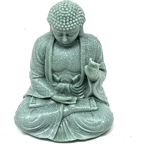 Asian Meditating Medicine Buddha Green Imitation Soapstone Figurine Home Decor - Picture 1 of 6