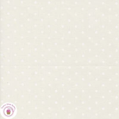 Moda MY SUMMER HOUSE 3046 17 White on Cream Polka Dots   BUNNY HILL Quilt Fabric - Image 1 of 4