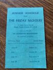 1964 Summer Schedule 'The Friday Nighters' Flyer promotionnel