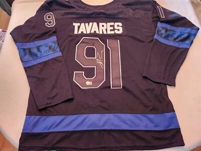 Jersey personalizado Beckett firmado por John Tavares MAPLE LEAFS CERTIFICADO DE AUTENTICIDAD TALLA XL Foto 1 de 4