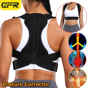 Adjustable Posture Corrector Back Support Shoulder Brace Clavicle Belt Men Women - Picture 1 of 14