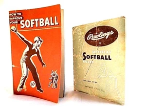 Lote de libros de recreación atlética vintage de reglas de softbol Rawlings cómo mantenerse en forma - Imagen 1 de 12