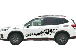 Graphic Mountain Side Door Car Sticker For Subaru Forester 4X4 Off Road Decals - Picture 1 of 8