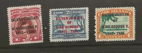 COOK ISLAND (10) 1935 SG13-115 SILVER JUBILEE FULL SET OF 3 VERY FINE UMM / MNH Cover