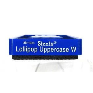 Sizzix Die Cut Lollipop Uppercase W Blue Die Used No Case Scrapbooking - Picture 1 of 3