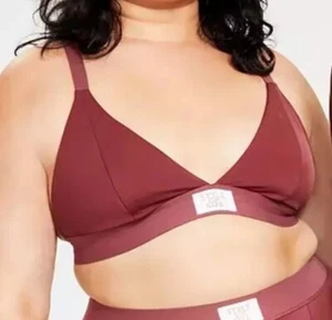 Jenni Style Not Size Damen und Übergröße einfarbiger Bralette 2X sonnensüße Pflaume - Bild 1 von 4