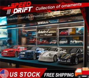 1/64 RC Drift Car Racing Remote Control Desktop Full Scale Drift Car 4WD 11 - Picture 1 of 28