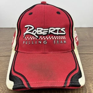 Roberts Pulling Team Hat Roberts Pulling Hat Adjustable Adult Racing Hat Red Cap - Picture 1 of 11