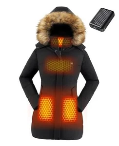 Women Graphene Heated Jacket With Large Capacity Battery Pack Included - Picture 1 of 7