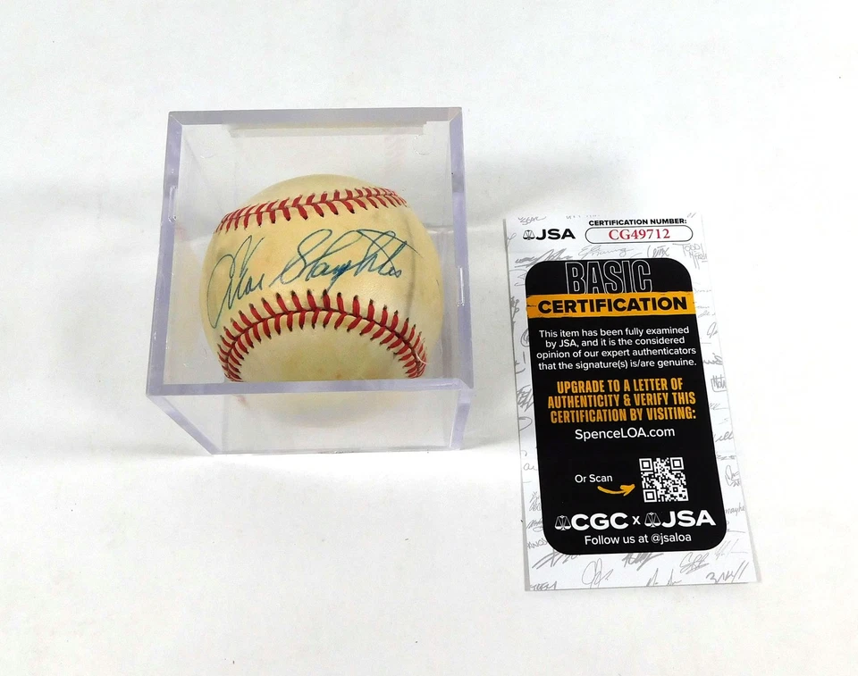 Enos Slaughter Signed Official ONL Baseball JSA Auto - Image 1 of 4