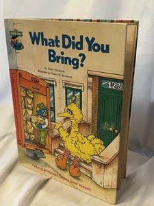 ORIGINAL Vintage 1980 Sesame Street What Did You Bring Hardcover Book Big Bird - Picture 1 of 4