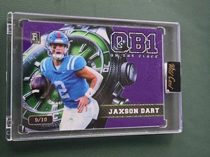 Jaxson Dart 2024 Wild Card QB1 On The Clock 9/10 Purple Green Dial GIANTS - Picture 1 of 2