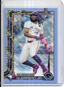 Vladimir Guerrero Jr 2025 Topps Holiday blu chiaro e bianco glitter #H66 - Foto 1 di 1