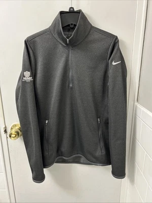Nike Golf Sweater Womens Medium Gray Therma Fit 1/4 Zip Pullover L/S 685282 021 - Image 1 of 4