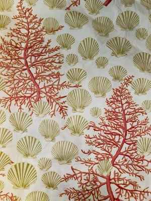 PAR DE FAROLA GRANERO COSTERO MAR CONCHA CORAL ARRECIFE ALGODÓN EURO FARSA 30x30 Foto 1 de 4